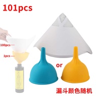 Photocuring 3D Printer Accessories DLP SLA Photosensitive Resin Paper Funnel * 101PCS+Silicone Funne