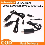 BB 1 Set DC 5V To 12V USB Cable Boost Converter Step-up Cord For Wifi Router Modem Fan 5.5*2.1mm WiF