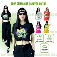 ZUMBA women's crop top t-shirt for zumba, aerobics, pickleball, shuffle dance, sport, many colors Sp