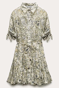 ป้าย Zara size s มือ 2 พิมพ์ลาย