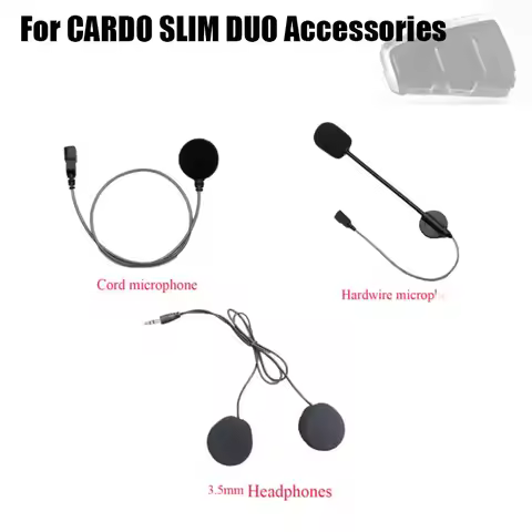For Cardo SLIM DUO motorcycle helmet Bluetooth intercom Soft wire microphone Hard wire microphone an