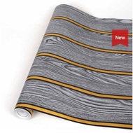 3D Wood Panel Wallpaper GREY GOLD LINE DP1262 8MX45CM - GOLD GREY DP 1 ROLL