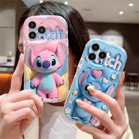 Lovely Cartoon StitchS Phone Case For Motorola Moto E14 G24 G15 G75 G35 G54 G34 G84 G53 G52 E22 Edge
