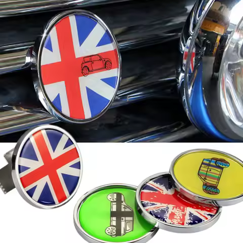 Metal 3D Car Front Bonnet Grille Chrome Badge Emblem Decal for MINI Cooper One Countryman R60 R55 R5