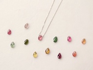 Journal-落入凡間的彩虹 (旺夫石)玻璃體巴西碧璽雨滴925銀項鍊