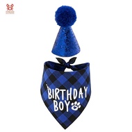 Dog Birthday Party Supplies,Pet Birthday Hat and Boy Doggy Birthday Bandana Set