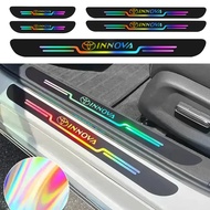 9 Pcs For Toyota Innova zenix Laser Car Door Sill Strips Protector Rear Bumper Protector Accessories