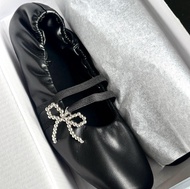 [แนะนำ +2 ไซส์] Flynn - Ballet Flats Room Service Collection Vol.2 คัชชูนุ่มฟู สีดำ ขายดีที่สุด ทรงใ