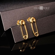 916 Gold Paperclip Earrings