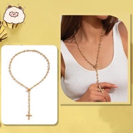 Women'S Necklace Sisters Necklace Gothic Rhinestone Cross Pendant Collar Necklace Simple Adjustable 