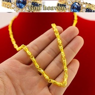 Factory supply pure 916 gold 916 gold fashion men's thickened 916 gold bone necklace boutique men's supply who salehot