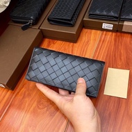Hot Sale Free Clothes BV Suit Clip Plaid Woven Men Wallet Wallet Men's Bag, Long Wallets Are All Rea