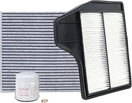 Kefly 16546-3TA0J Engine Air Filter & 15208-65F0E Oil Filter & 27277-3JC1A Cabin Air Filter Fits for