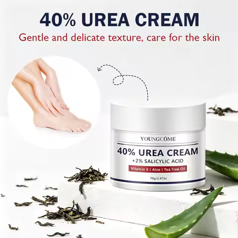 Urea Cream Foot Hand Care | 40% Urea + 2% Salicylic Acid Infused with Vitamin E Aloe Tea Tree Oil | 