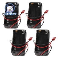 4Pack 6V 4XAA Battery Container Case Holder Pack Box JST Plug Receiver for   1/8 1/10 RC Nitro Power