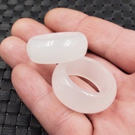 Jade Ring|White Jade Ring|Calcite Jade Ring|Men Women