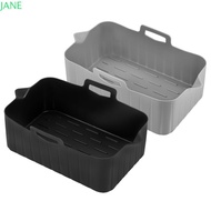 JANRY Air Fryer Baking Tray, Reusable Rectangle Air Fryer Basket, Silicone Silicone Air Fryer Liners