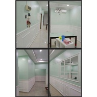 Wainscoting PVC DIY Putih Plain/Border/Frame/White Plain Length 4feet(1200mm)