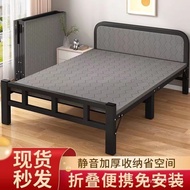 Folding Bed Single Bed Home Simple Bed Office Nap Portable Accompanying Bed Hard Board Plank Bed Adult Iron Bed