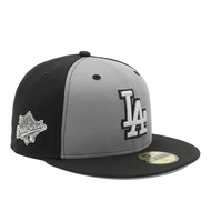 New Era 59FIFTY MLB Fitted Cap – Storm Gray/Black, Flat Brim, LA Dodgers or NY Yankees, Unisex Baseb