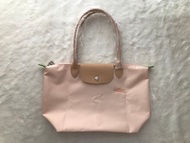 100% Genuine goods longchamp Le Pliage Green Handbag M foldable green long handle waterproof Canvas Shoulder Bags medium size Tote Bag L2605919P64 Pink color made in france