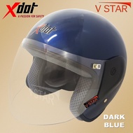 HELMET ALDULT XDOT G518 ( DARK BLUE / BIRU ) TOPI KELEDAR DEWASA XDOT G518 DESIGN LTD SWAN INDEX MVS