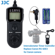 JJC รีโมทควบคุมตัวจับเวลา Intervalometer ลวด RS-60E3สำหรับ Canon M EOS เครื่องหมาย R6 II R7 R8 R10 M6 Mark II 850D RP R Ra SX70HS G1X Mark III 1300D 1500D 200DII 250D PowerShot กล้อง G16