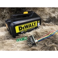 Dewalt 8AH 20V Li-ion battery circuit case with 2 rows of cells 21700 has battery indicator led, acc