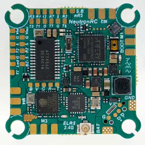 NeutronRC AT32F435 mini 2S AIO , 32 Bit AM32 ESC,Board Flight Controller with 25.5*25.5mm Mounting