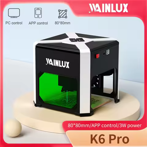 Wainlux Laser Engraver K6 Mark Printer Cutter Woodworking Machines Plastic 3000mw Bluetooth Mini Las