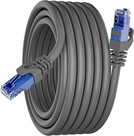 Soibke Cat 6 Outdoor Ethernet Cable 25ft, 23AWG Cat6 Ethernet Cable, Heavy Duty, UTP, Waterproof, Di