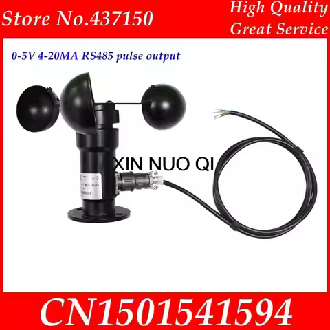 Aluminum alloy wind speed sensor 0-5V 4-20MA RS485 pulse 2V 10V voltage output 0-30m/s