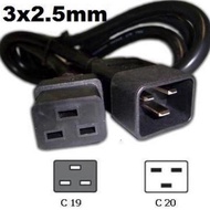 Power Cord Output Cable C19 C20 3x2.5mm 2.5M Output Cable Ups C20 to C19 3x 2.5mm 2.5M Power Cable C