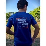 Christian T-shirt, Psalm 23:4, Drifit, Blue