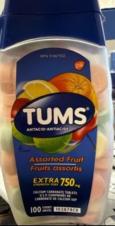 加拿大 tums 強 效 抗 胃酸 咀嚼 鈣 片 淨