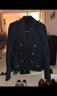 balmain宮廷牛仔布料西裝 size48