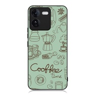 Phone Case hp iQOO Z Series 13 12 Z9 Z9x Z8 Z7x Z7 TPU Rubber Custom Coffee Time