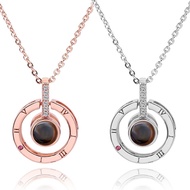 Love Memory Projection Necklace 100 Languages I Love You Necklace Pendant 9.8