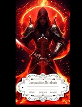 Composition Notebook College Ruled: Sword on Fire - A Fantasy Inspired Design, Ideal for Gamers, Siz