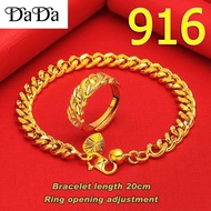 emas 916 original malaysia gold bracelet classic mens gold bracelet boss chain watch buckle chain