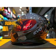 EVO GT-PRO Carbon Series Full Face Dual Visor Helmet With Free Clear Lens