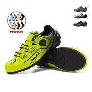 【In stock】Santic Non-locking Cycling Shoes for Men and Women Fitgo Lacing System Road Bike Shoes Breathable Non Cleats Shoes Unlocked Cycling Shoes WS23042 YUDN