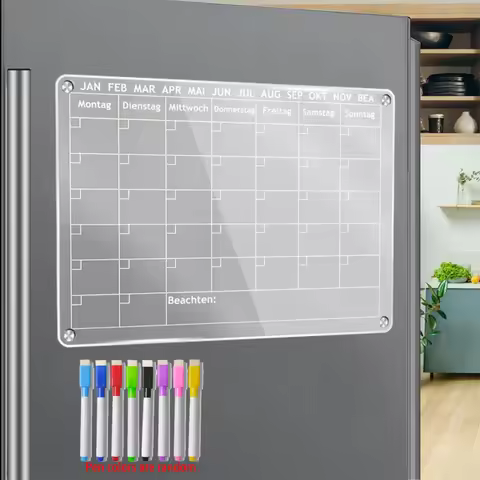 A3 Magnetic Planner Fridge Calendar Set 2025 Acrylic Magnetic Calendar Behavior Planner for Refriger