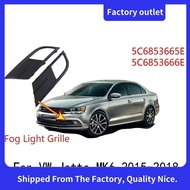 Car Front Bumper Fog Light Grille   MK6 2015-2018 Fog Lamp Cover Fog Lamp Frame 5C6853665E 5C6853666