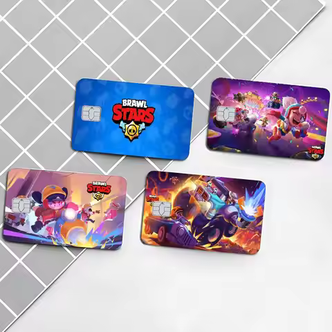 Strategy game B-BRAWL STARS 2024 Anime Cartoon Skin Stickers Film Tape Case for Big Credit Debit Car