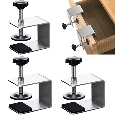 2Pcs Woodworking Jig Cabinet Tool Home Furniture Accessories Steel Drawer Front Installation Clamps 