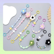 Small fragrant wind plush flower short mobile phone chain,handphone charm strap、phone chain、beaded p