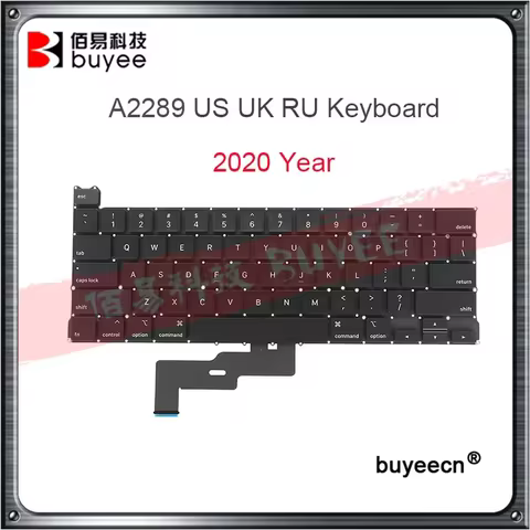 Original 2020 Year A2289 RU US UK Keyboard For Macbook pro 13.3 Inch A2289 layout Keyboard Replaceme