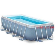 INTEX26778長方形支架戲水池超大家庭管架游泳池配件齊全