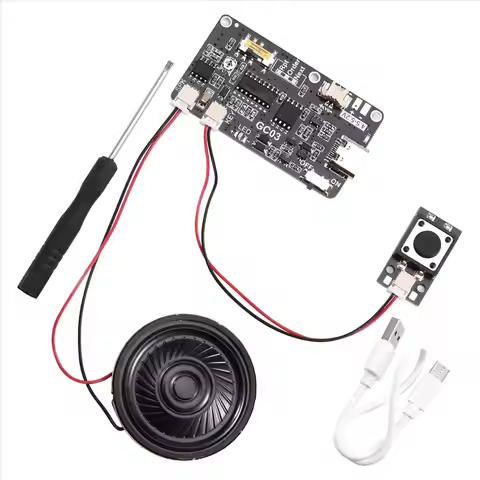 A40I Recordable Sound Module 8M MP3 Button Control Music Voice Player Board with Speaker for DIY Gre